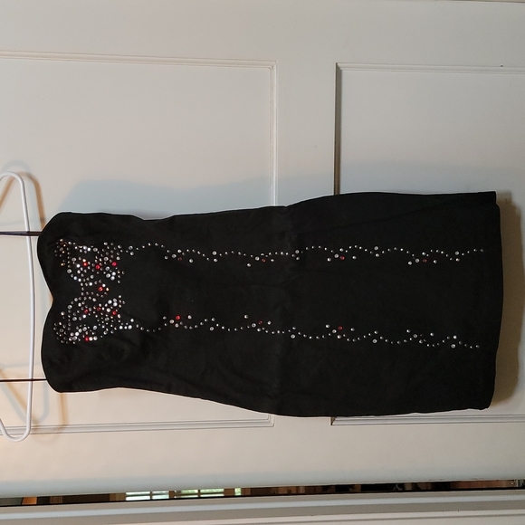 Motivi black strapless dress Sz Small New - Picture 1 of 2